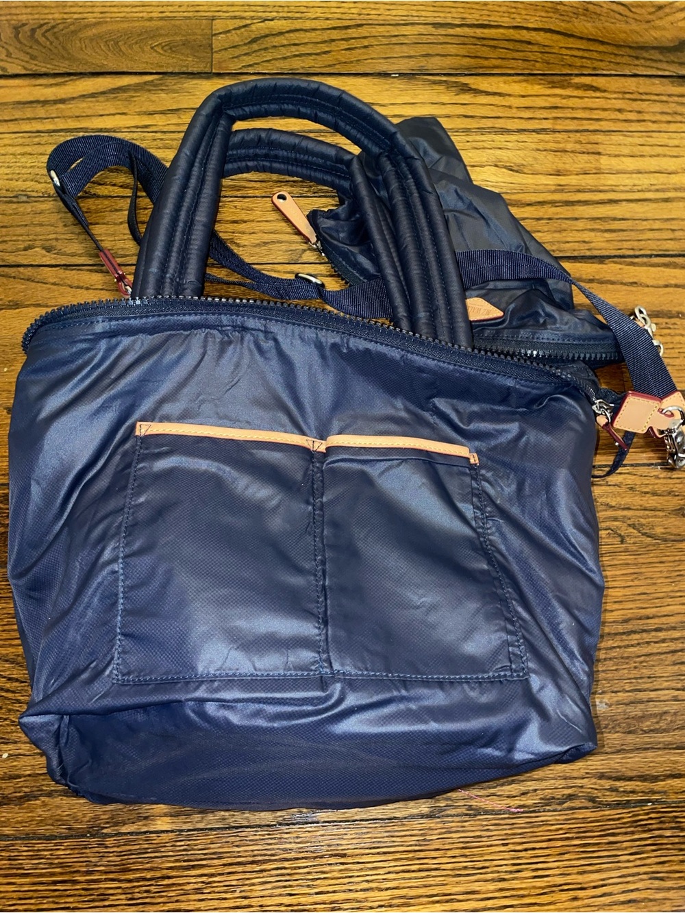MZ Wallace Sutton Navy Quilted Shoulder Satchel - Picture 8 of 11